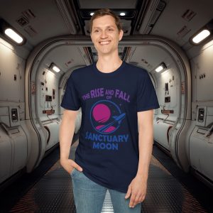 Sanctuary Moon Graphic T-Shirt — "The Rise and Fall of Sanctuary Moon" Retro Space Tee