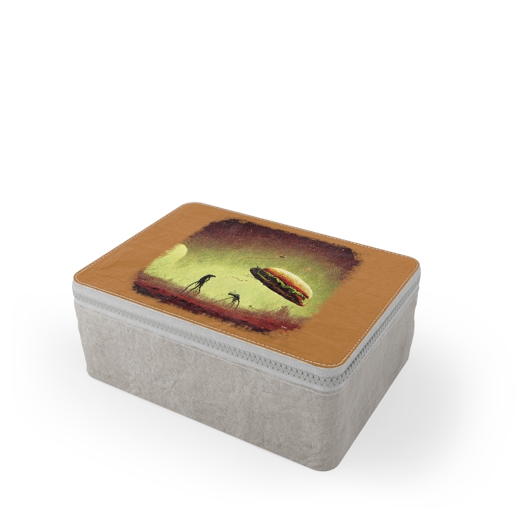 Alien Saucerburger Retro-Style Sci Fi Parody Eco-Friendly Lunch Box